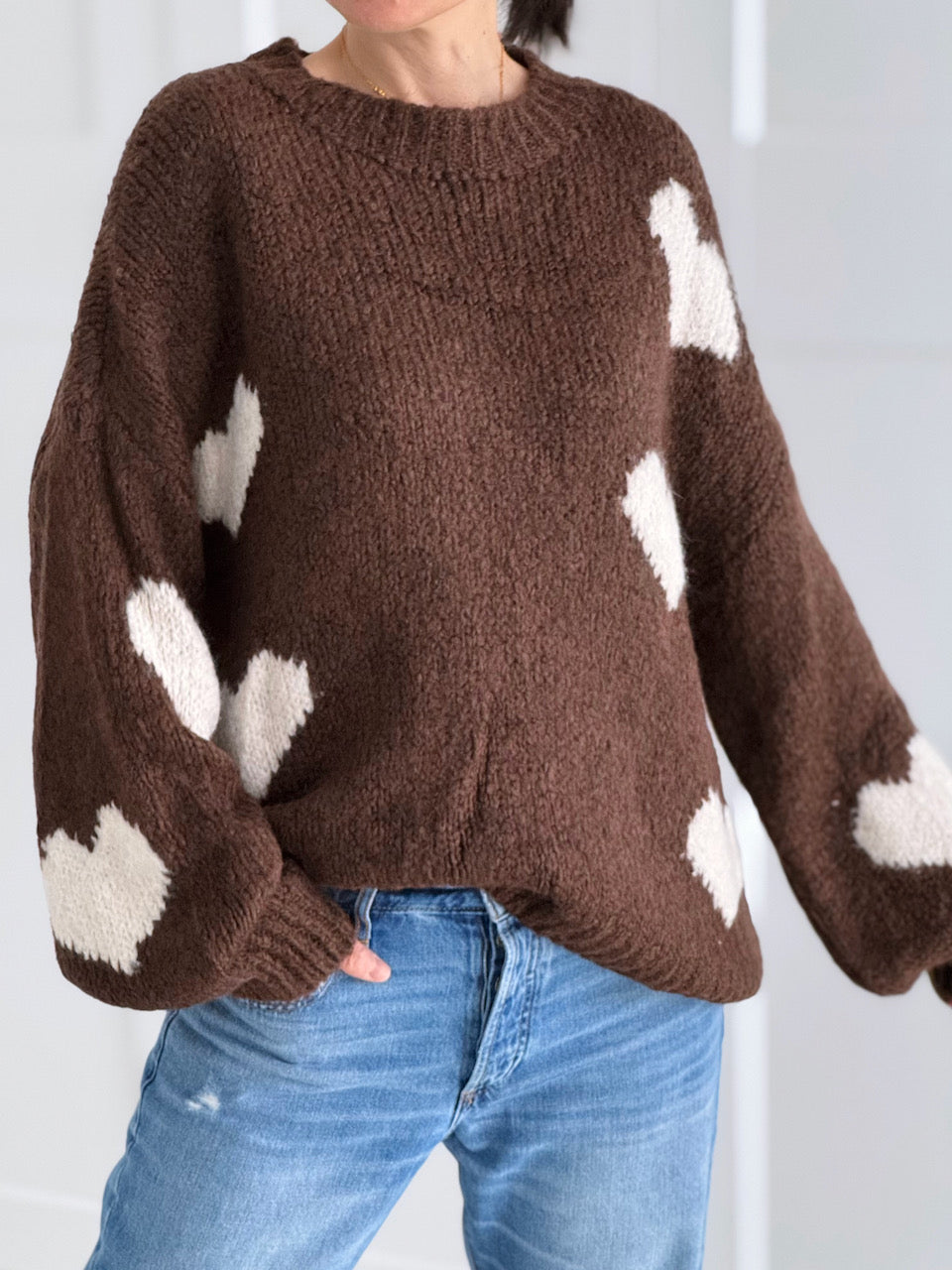 Pullover, Herzen, Schoko