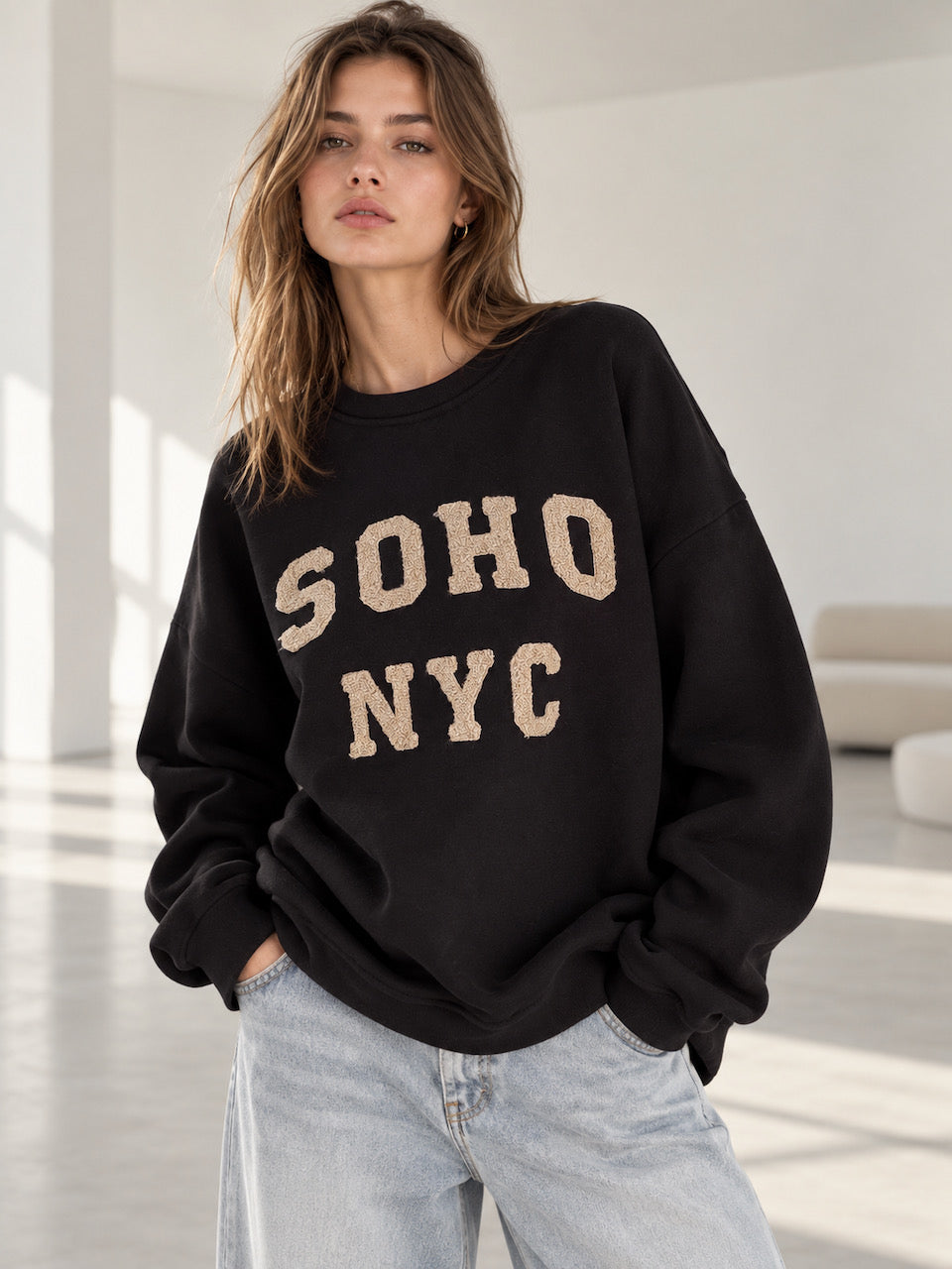 Sweatshirt, SOHO, Schwarz
