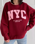 Sweatshirt, NYC, Bordeaux