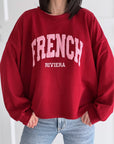 Sweatshirt, French, Bordeaux