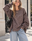 Sweatshirt, Oversize, Leo, Altgrau