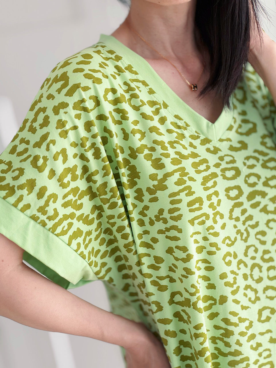 T-Shirt-Kleid, Leo, Matcha