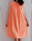 Tunika, Rückenschleife, Streifen, Neon-Orange
