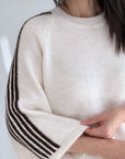 Pullover, flauschi, Kontraststreifen, 3 Farben