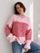 Strickjacke, Streifen, Volantbündchen, Rosa