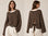 Pullover, flauschi, Streifen, Rückenschleife, Schoko