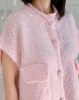 Strickweste, mit aufgesetzten Taschen, Babyrosa
