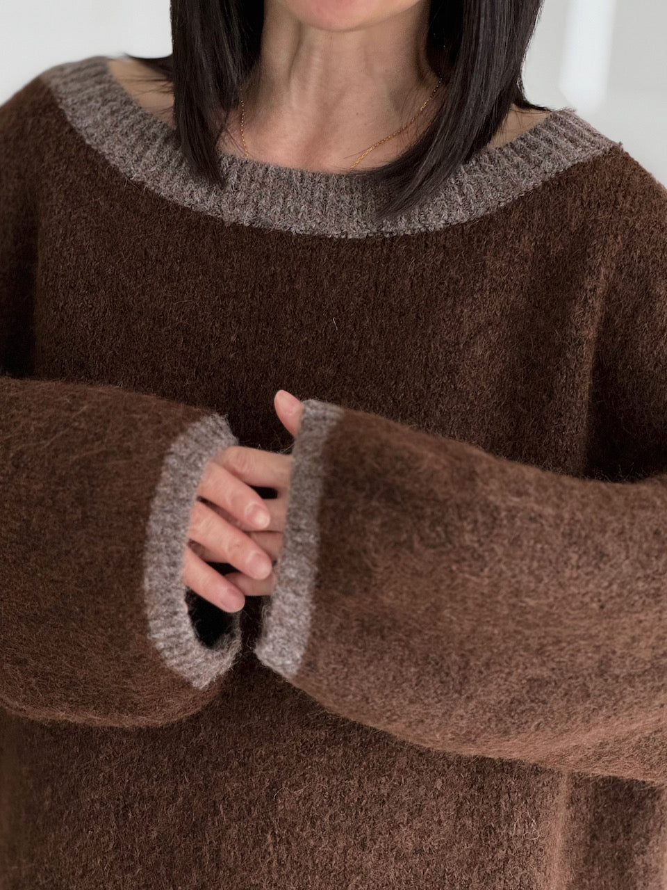 Pullover mit Kontrastdetails, 4 Farben