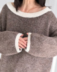 Pullover mit Kontrastdetails, 4 Farben