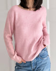 Pullover mit Spitzenrücken, Rosa