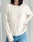 Pullover mit Spitzenrücken, Cremeweiß
