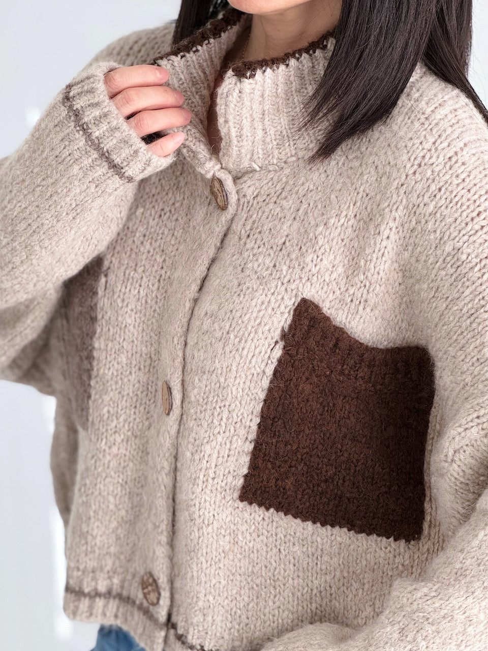 Strickjacke, Color Pocket, 4 Farben