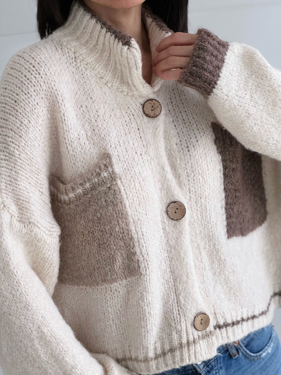Strickjacke, Color Pocket, 4 Farben