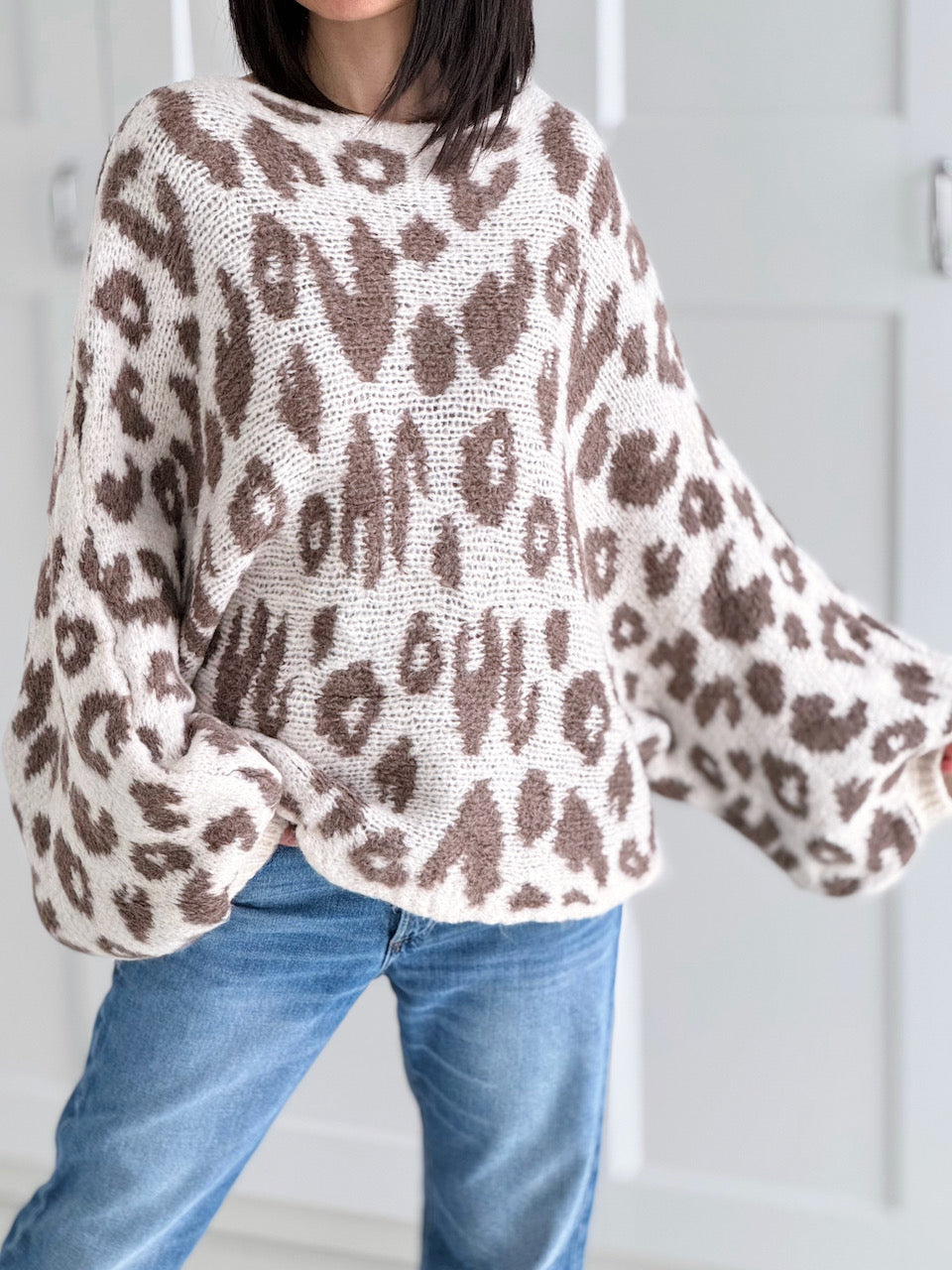 Pullover, Leo, Ballonärmel, 5 Farben