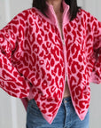 Strickjacke, Leo, Reißverschluss, Rot