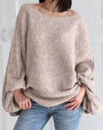 Oversize-Pullover mit Knopfärmeln, 4 Farben