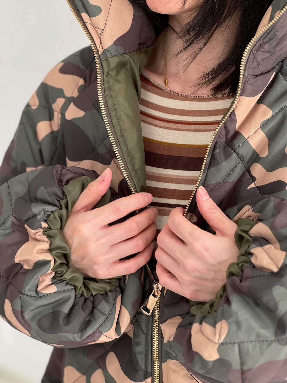 Camouflage-Steppjacke