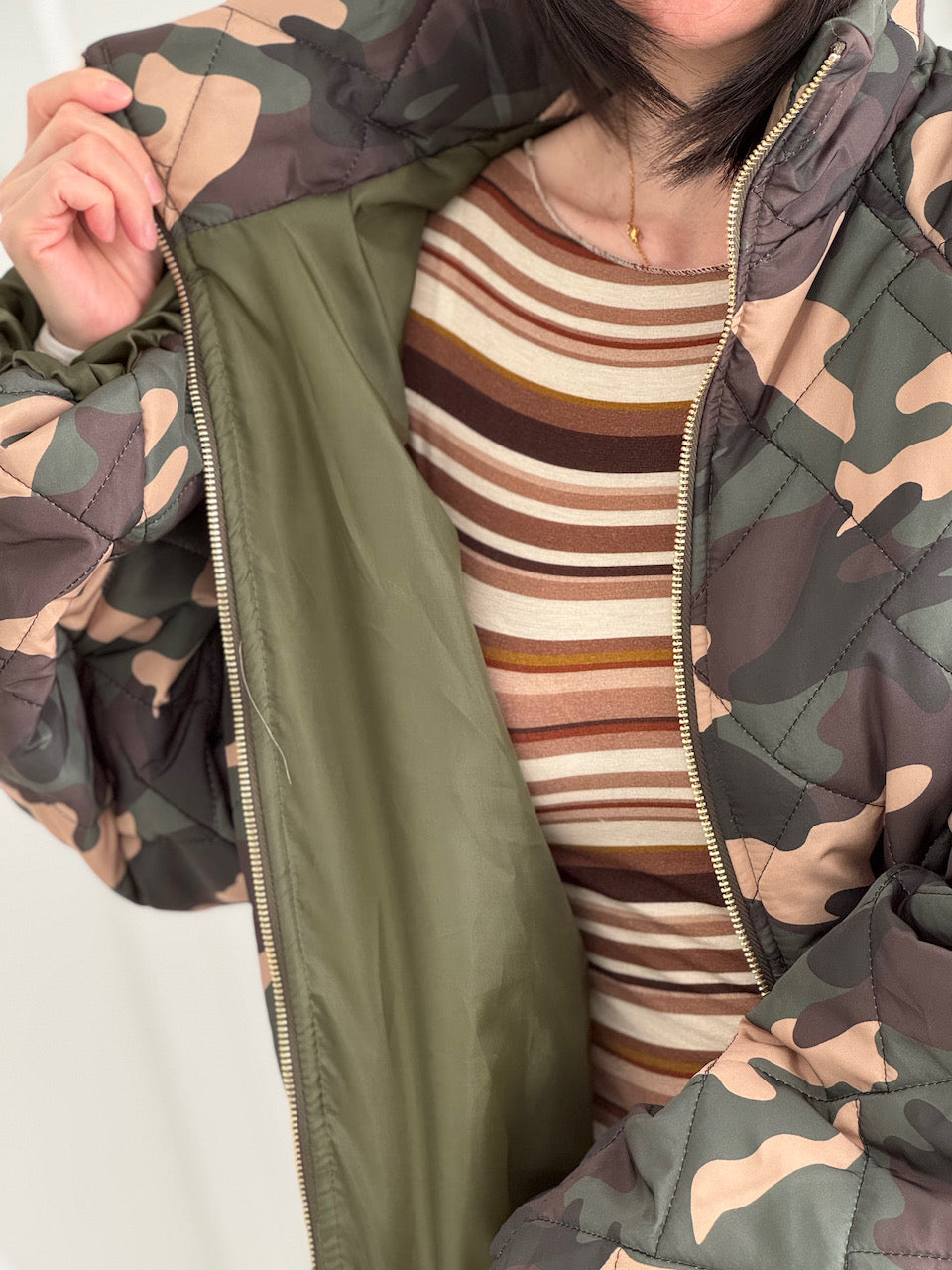 Camouflage-Steppjacke
