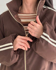 Bomberjacke, Knontrastlinie-2, 2 Farben