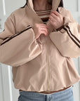 Bomberjacke, Knontrastlinie-2, 2 Farben