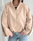 Bomberjacke, Knontrastlinie-2, 2 Farben