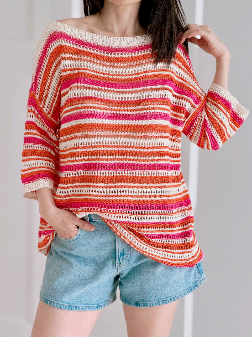 Strickpullover, Candy, Pink-Orange