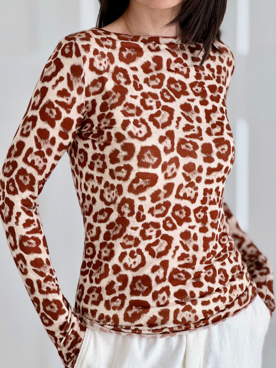 Cashmere Longsleeves, Wild-Leo, Ziegel
