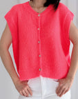 Strickweste, Mohair, Koralle