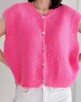 Strickweste, Mohair, Rosa