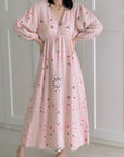 Musselin Kleid, rückenfrei, Paisley-Vintage, 2 Farben
