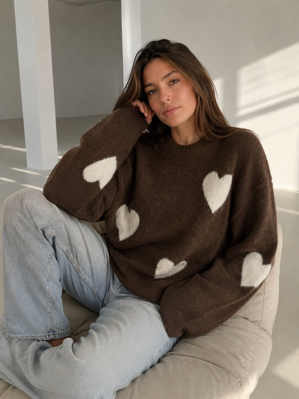 Pullover, Herzen, Schoko