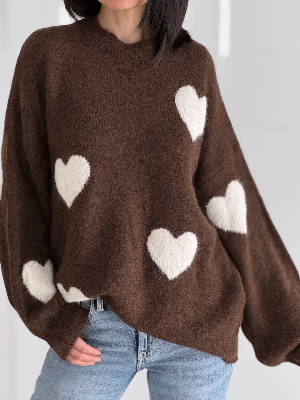 Pullover, Herzen, Schoko