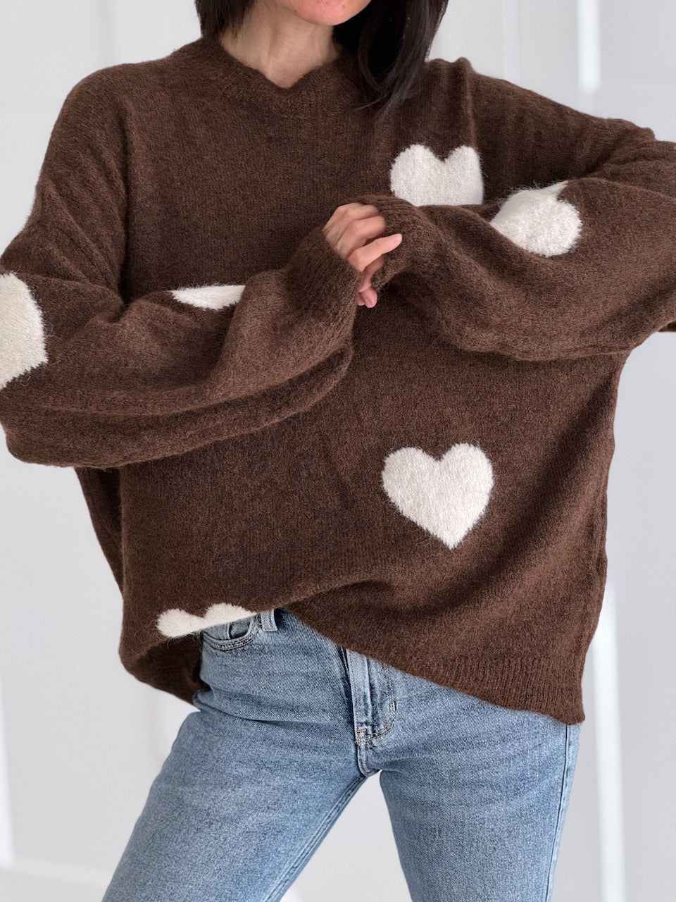Pullover, Herzen, Schoko