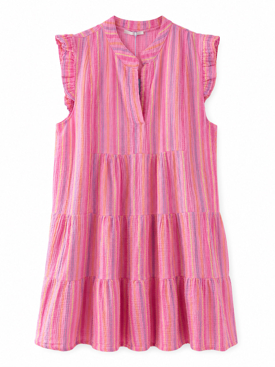 Musselin Tunika, Pink-Streifen