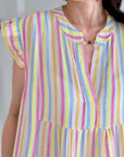 Musselin Tunika, Pastell-Look