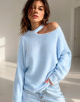 Pullover mit Cut-Out Ausschnitt, 4 Farben