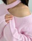 Pullover mit Cut-Out Ausschnitt, 4 Farben