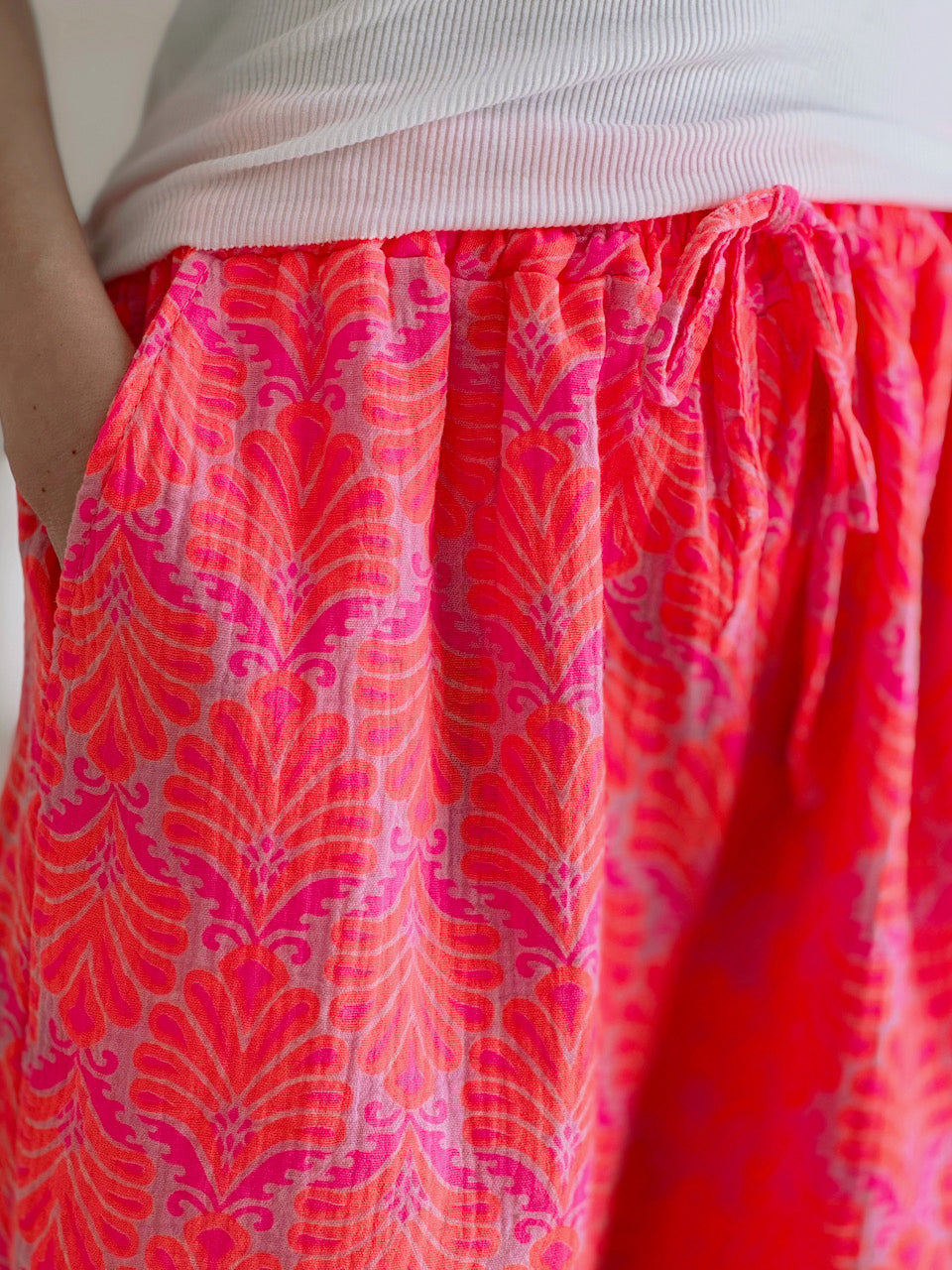 Musselin Shorts, Palmenblätter, 4 Farben