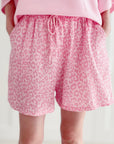 Musselin Shorts, Leo, Rosa