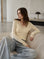 Cashmere Longsleeves, Lace, Buttergelb