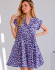 Musselin Tunika, Violett-Leo