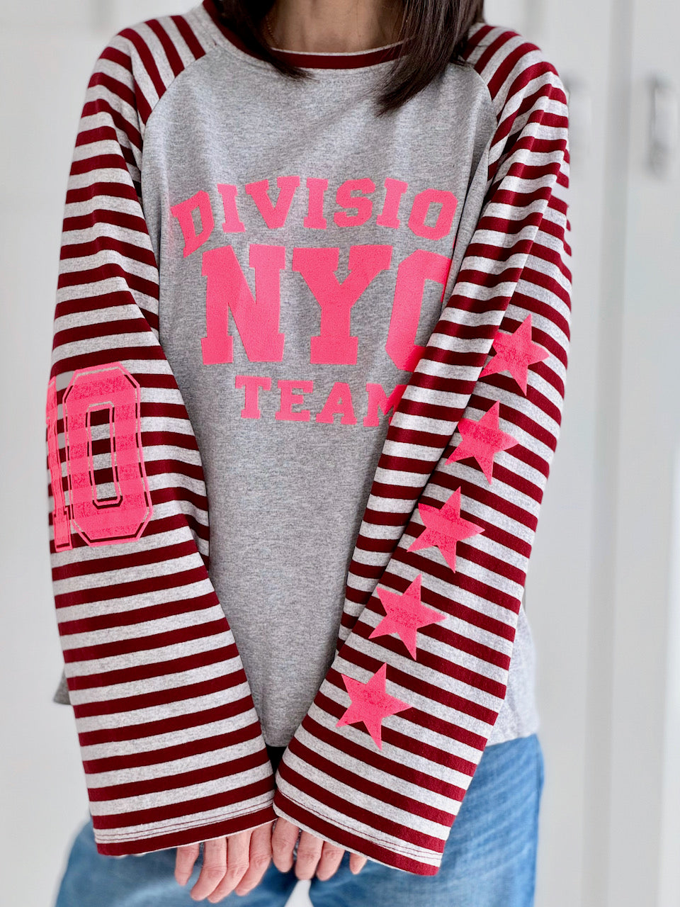 Longsleeves, NYC &amp; Stars, Hellgrau