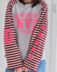 Longsleeves, NYC & Stars, Hellgrau