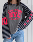Longsleeves, NYC & Stars, Altgrau