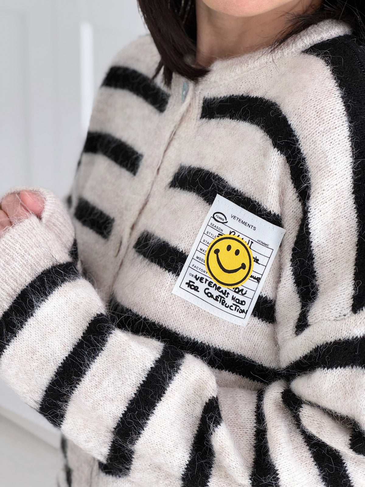 Strickjacke, Stripes &amp; Smiley, 5 Farben
