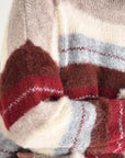 Pullover, Farbstreifen, Bordeaux