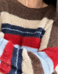 Pullover, Farbstreifen, Blau