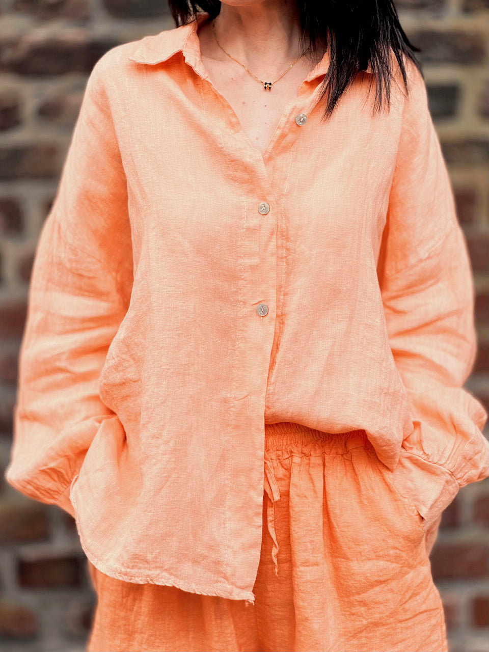 Leinen Bluse, 4 Farben