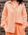 Leinen Bluse, 4 Farben