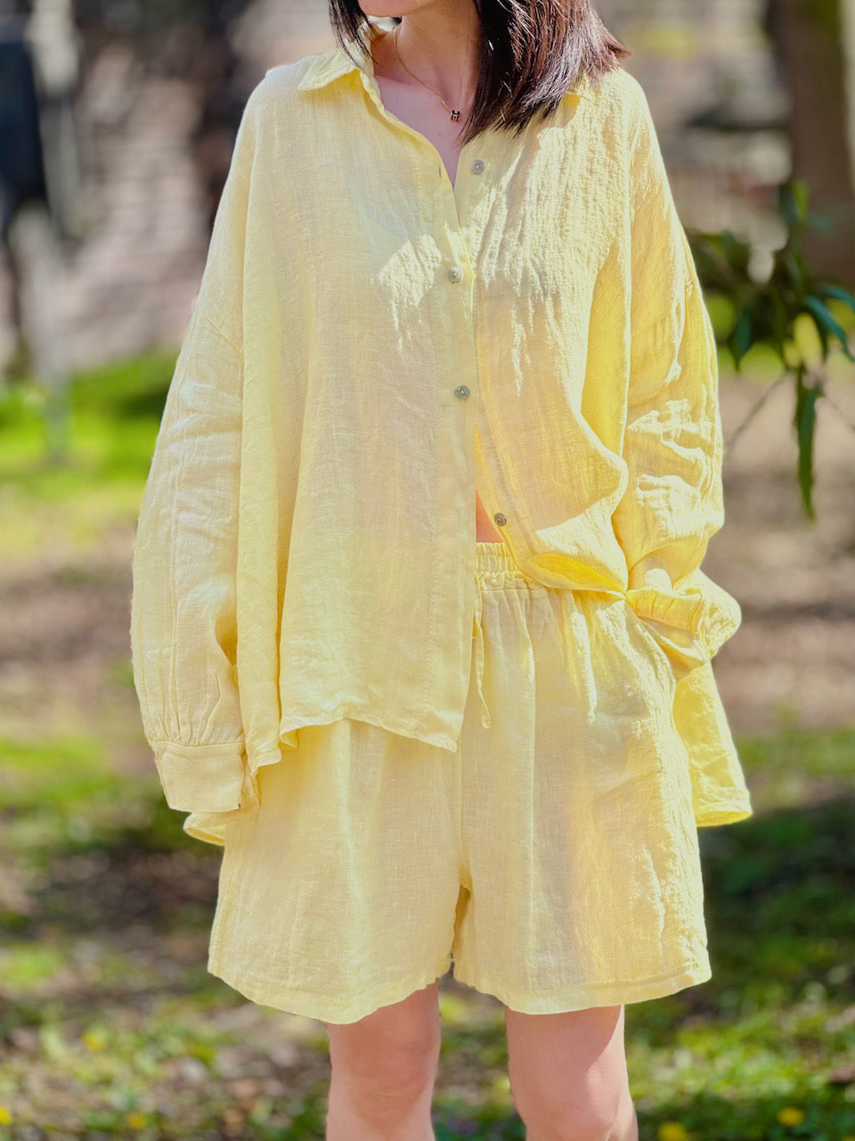 Leinen Bluse, 4 Farben